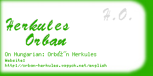 herkules orban business card